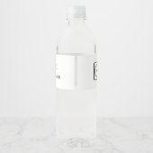 Custom Logo Personalized Business Branding Design Waterfles Etiket (Achterkant)