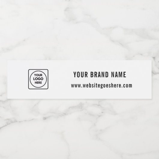 Custom Logo Personalized Business Branding Design Waterfles Etiket (Enkel label)