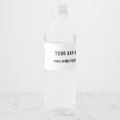 Custom Logo Personalized Business Branding Design Waterfles Etiket (Voorkant)