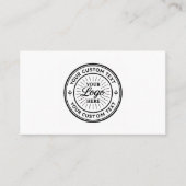 Custom Logo Personalized Business Branding Seal Visitekaartje (Voorkant)