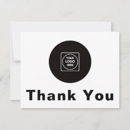 Custom Logo Personalized Thank You Note Card Kaart