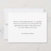 Custom Logo Personalized Thank You Note Card Kaart (Achterkant)