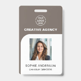 Custom Logo Photo Bar Code Employee Staff Name Badge