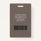 Custom Logo Photo Bar Code Employee Staff Name Badge (Achterkant)