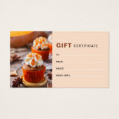 Custom Logo Photo Herfst Autumn Bakery Business Visitekaartje (Voorkant)