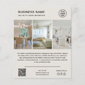 Custom Logo Photo Modern Neutral Business Flyer (Voorkant)