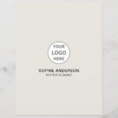 Custom Logo Photo QR Interior Designer Business Flyer (Achterkant)