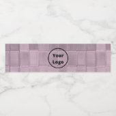 Custom logo pink glass tile pattern waterfles etiket