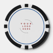 Custom Logo Poker Chip Visitekaartje – QR-code toe (Voorkant)