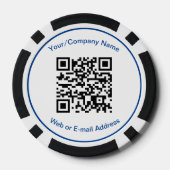 Custom Logo Poker Chip Visitekaartje – QR-code toe (Achterkant)