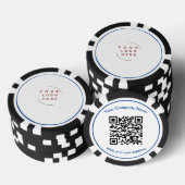 Custom Logo Poker Chip Visitekaartje – QR-code toe (Opstapeling)