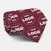 Custom Logo - Professional Branded Burgundy Wine Stropdas (Opgerold)