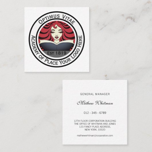 Custom Logo Professional Company Vierkante Visitekaartje (Voorkant / Achterkant)