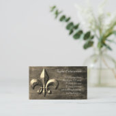 Custom Logo Professional Fleur de lis Gold  Visitekaartje (Staand voorkant)