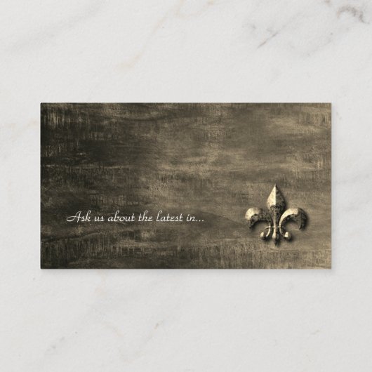 Custom Logo Professional Fleur de lis Gold  Visitekaartje (Achterkant)