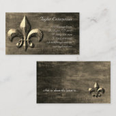 Custom Logo Professional Fleur de lis Gold  Visitekaartje (Voorkant / Achterkant)