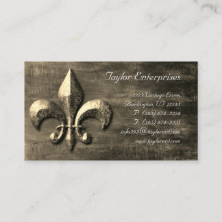 Custom Logo Professional Fleur de lis Gold  Visitekaartje