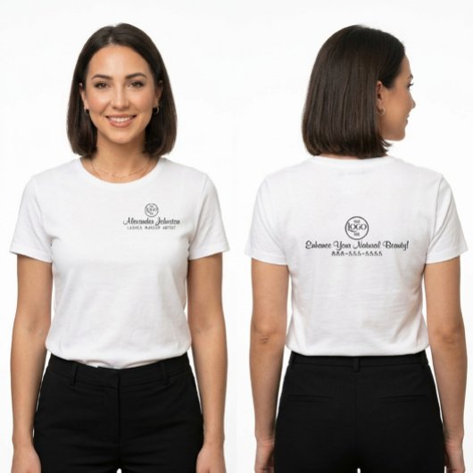 Custom Logo Professional Lash Makeup Artist T-shirt