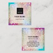 Custom Logo Professional MAKEUP ARTIST Esthetician Vierkante Visitekaartje (Voorkant / Achterkant)