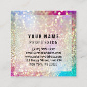 Custom Logo Professional MAKEUP ARTIST Esthetician Vierkante Visitekaartje (Achterkant)