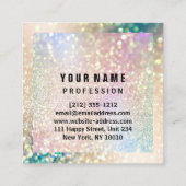 Custom Logo Professional MAKEUP ARTIST GLITTER Vierkante Visitekaartje (Achterkant)