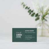 Custom Logo Professional Modern Minimalist Emerald Visitekaartje (Staand voorkant)