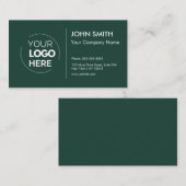 Custom Logo Professional Modern Minimalist Emerald Visitekaartje (Voorkant / Achterkant)