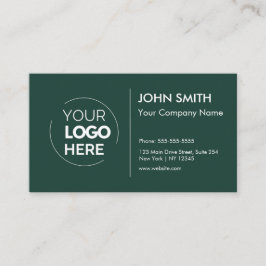 Custom Logo Professional Modern Minimalist Emerald Visitekaartje