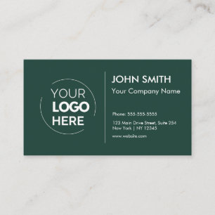 Custom Logo Professional Modern Minimalist Emerald Visitekaartje