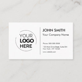 Custom Logo Professional Modern Minimalistisch Wit Visitekaartje