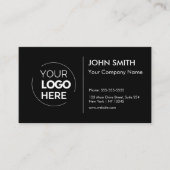Custom Logo Professional Modern Minimalistisch Zwa Visitekaartje (Voorkant)