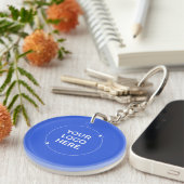 Custom Logo Promotional Branding Royal Blue Sleutelhanger (Voorkant Rechts)
