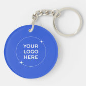 Custom Logo Promotional Branding Royal Blue Sleutelhanger (Achterkant)
