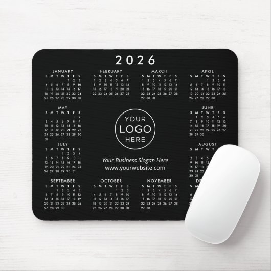 Custom Logo Promotional Business 2026 Calendar Muismat (Met muis)