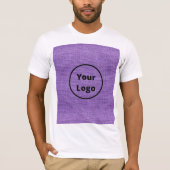 Custom logo purple burlap t-shirt (Voorkant)