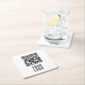 Custom Logo QR Code Coasters Kartonnen Onderzetters (Insitu)