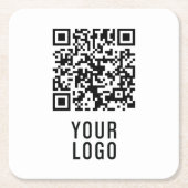 Custom Logo QR Code Coasters Kartonnen Onderzetters (Voorkant)