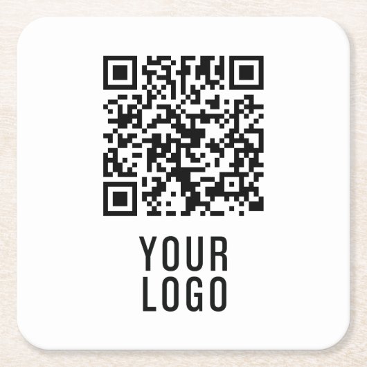 Custom Logo QR Code Coasters Kartonnen Onderzetters (Voorkant)