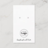 Custom Logo QR Code Jewelry Earring Display Card Visitekaartje (Voorkant)