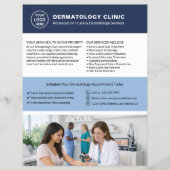 Custom Logo QR Dermatologist Dermatology Clinic Flyer (Voorkant)