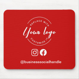 Custom Logo Red Business Branding social handle Muismat