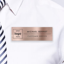 Custom Logo Rose Gold Business