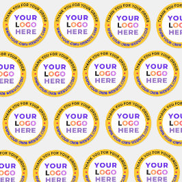 Custom Logo Round Business Bedankt Stickers