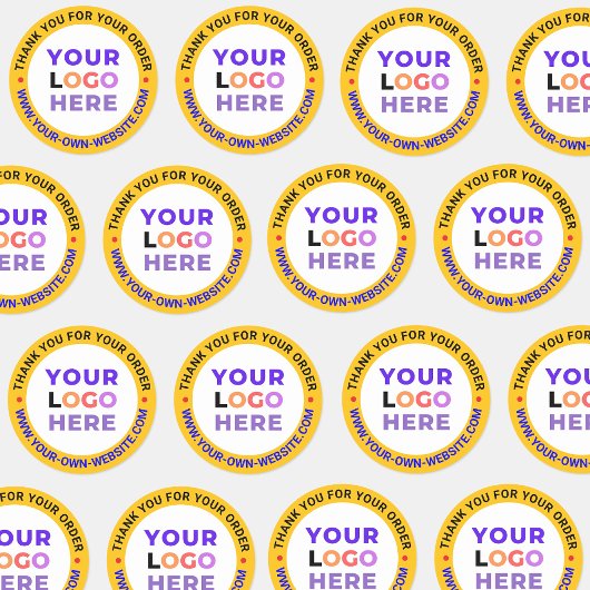 Custom Logo Round Business Bedankt Stickers