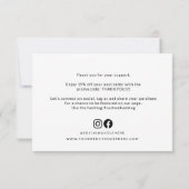 Custom logo Simple Elegant Gold Business order Bedankkaart (Achterkant)