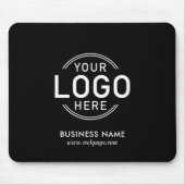 Custom Logo Simple Minimal Black Name Website Muismat (Voorkant)