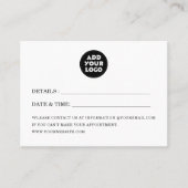 Custom logo Simple Modern Business Afsprakenkaartje (Voorkant)