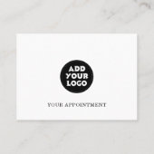 Custom logo Simple Modern Business Afsprakenkaartje (Achterkant)
