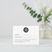 Custom logo Simple Modern Business Afsprakenkaartje (Staand voorkant)