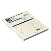 Custom Logo Small Business Invoice Sales Receipt Notitieblok (Schuin)